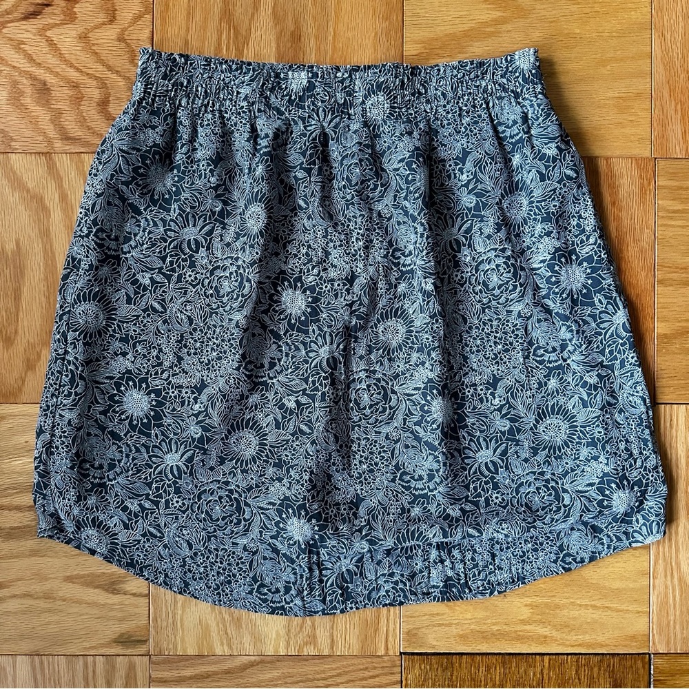 LOFT Floral Mini Skirt with Pockets